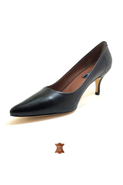Stiletto Bej Kadın Topuklu Ayakkabı  Deri