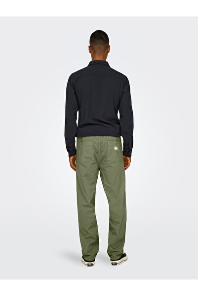 Only & Sons Onssinus Workwear Loose 0022 Pant Men's Green Sweatpants - 22029915