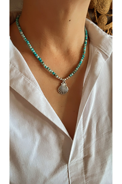 by özllem Bead Necklace Pearl Oyster Tip