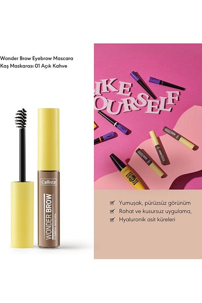 Callista Wonder Brow Eyebrow Mascara Eyebrow Mascara 01 Light Brown