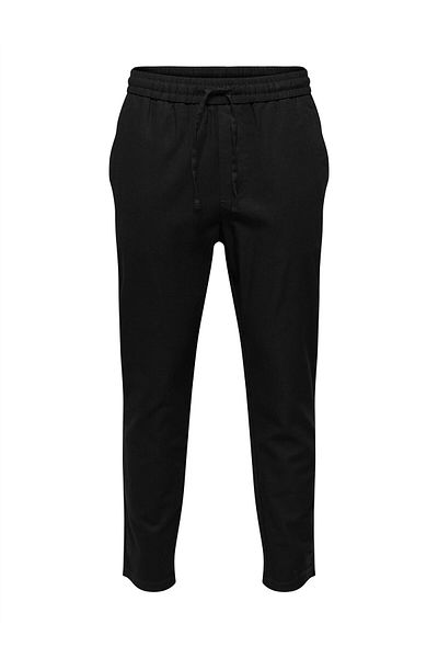 Only & Sons ONSLINUS CROP 0007 COT LIN PNT NOOS Ανδρικό μαύρο φούτερ - 22024966