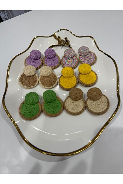 My Violet Accesssories RENKLİ HASIR KÜPE