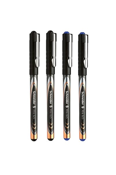 SCHNEIDER XTRA 825 KONİK UÇLU ROLLER KALEM ( 0,5 mm ) 2 Mavi-2 Siyah ( 4 Adet )