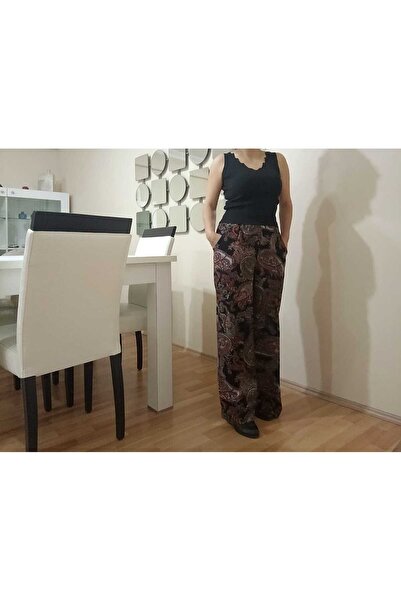 Butik Beli Lastikli Rahat Kalıp Bol Paça Özel Dikim Pantolon