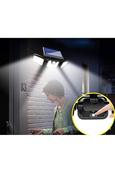SIKS ® Solar Lamp 74 Leds, Wall Mounting, Solar Charging, Motion Sensor