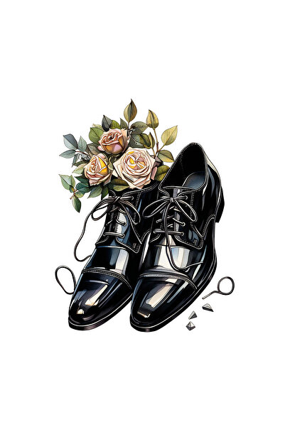 INOVATIX Set de 8 autocolante pantofi de mireasă pentru bărbați, INOVATIX®. 6 cm