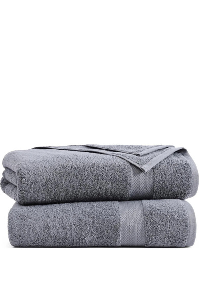 KAYABEY HOME Set of 2 Striped Hand Face and Head Towels 50X90 cm 100% Cotton - Soft and Absorbent Guest Towels