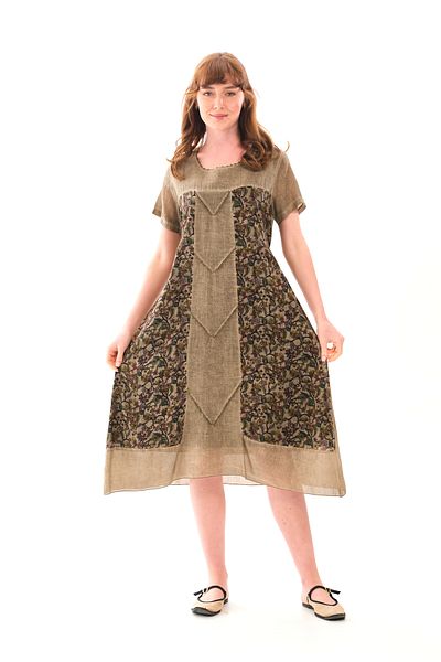 Butik Esra Kandemir Summer Cotton Washable Fabric Lined Authentic Large Size Dress