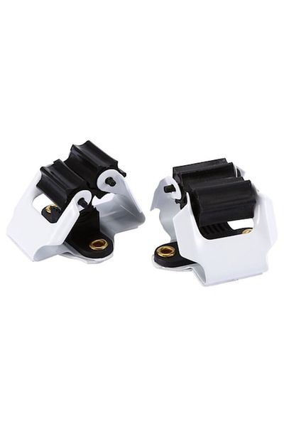 SyaMAG Clema Fixare Scule Perete, Set 2 Bucati, Metal si Plastic, Alb si Negru