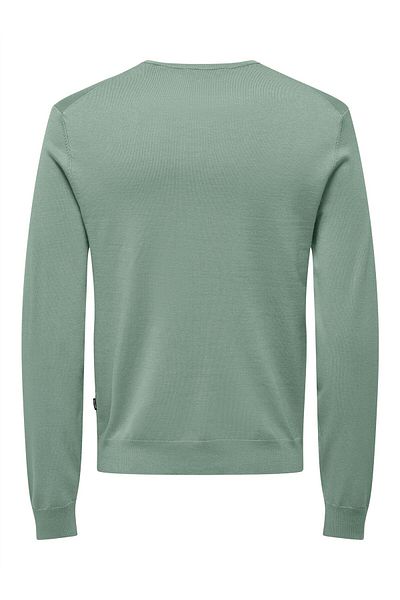 Only & Sons Onswyler Life Reg 14 Ls Crew Knit Noos Men's Green Sweater - 22020088
