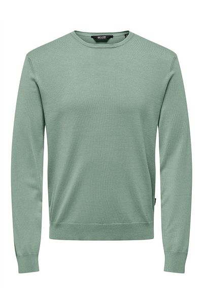 Only & Sons Onswyler Life Reg 14 Ls Crew Knit Noos Men's Green Sweater - 22020088