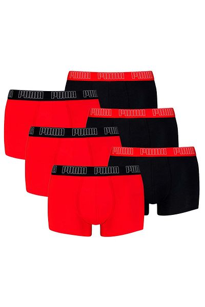 Puma Herren Boxershorts, 6er Pack - Everyday Trunks 6P, Cotton Stretch, einfarbig