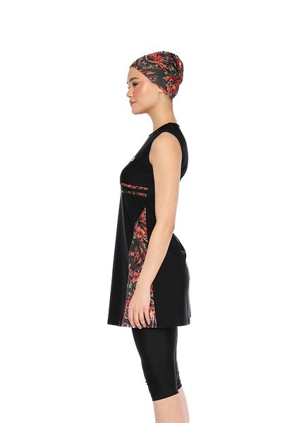 İKSUN Semi-Covered Hijab Dress Strap Swimsuit