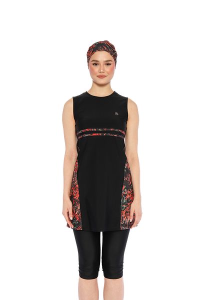 İKSUN Semi-Covered Hijab Dress Strap Swimsuit