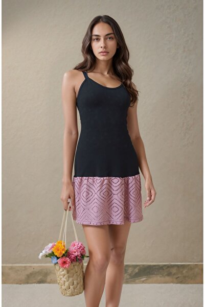 DEVRİMAY TEKSTİL Rochie de vară tricotată cu detaliu Fisto pentru damă