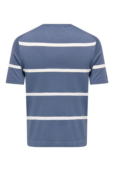 Only & Sons Onswyler Life Reg 14 Ss Striped Knit Men's Blue Sweater - Os22032764