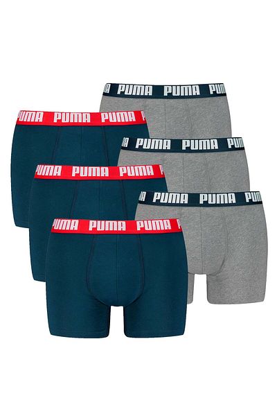 Puma Herren Boxershorts, 6er Pack - Everyday Basic Boxers 6P, Cotton Stretch, einfarbig