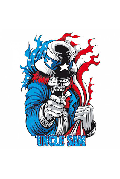 INOVATIX Set de 8 piese, autocolant Unchiul Sam America, INOVATIX®. 6 cm