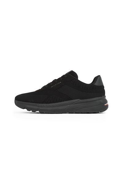 Tommy Hilfiger Men Black Lightweight Rwb Knit Sneakers