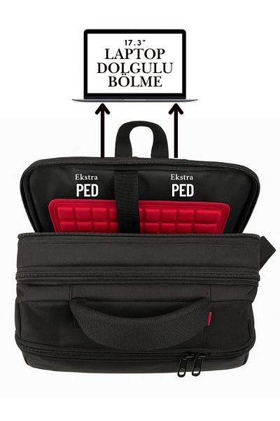 Çantacım Travel Backpack Expandable 17.3" Inch with Laptop Compartment USB Apparatus
