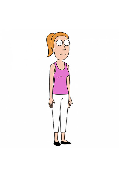 INOVATIX Set de 8 piese, autocolant Summer Smith Rick și Morty, INOVATIX®. 6 cm