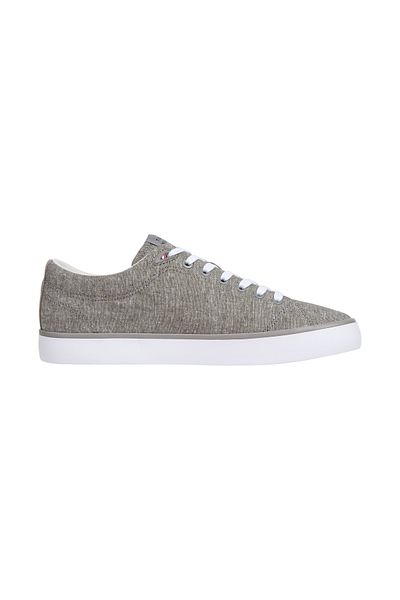 Tommy Hilfiger Men Pewter Grey Th Hi Vulc Low Core Sneakers