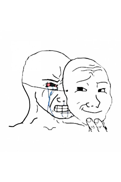 INOVATIX Set de 8 piese, autocolant Wojak plângând meme, INOVATIX®. 6 cm