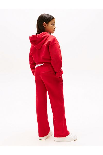 Tommy Hilfiger Tommy Hilfiger Girls Primary Red Logo Embroidery Wide Leg Jogger