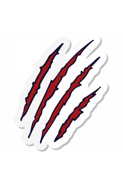 INOVATIX Set de 8 piese, autocolant zgârieturi monstru sângeros, INOVATIX®. 6 cm