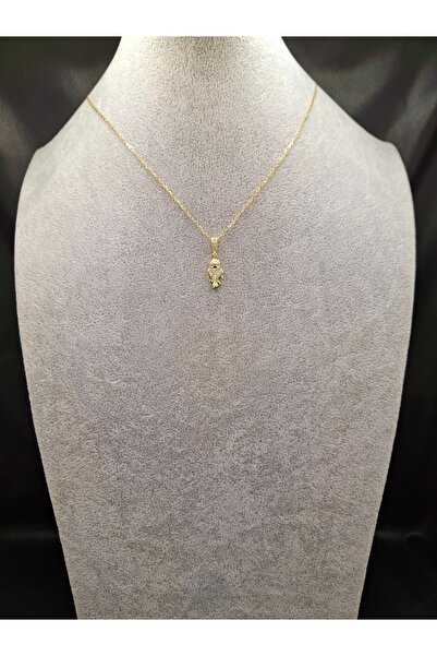 Han Ticarethane Altın Renk Taşlı Baykuş Model Çelik Kolye