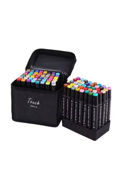 Wolawood Special Design Marker Pen Set 24-36-48-60-80-120 Colors Options Artist Drawing Kit with Carrying Bag