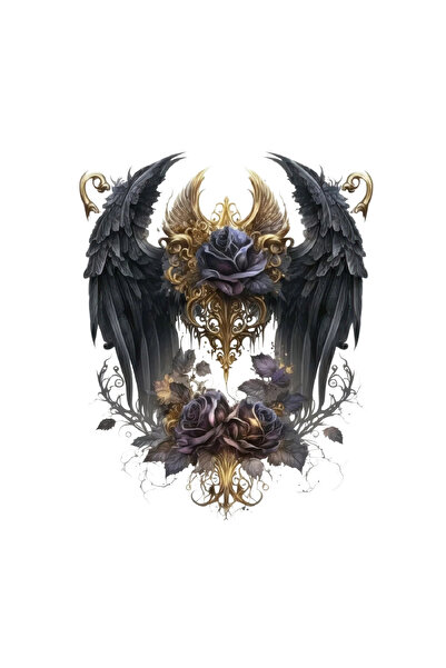 INOVATIX Set de 8 piese, autocolant aripi de înger întunecat gotic, INOVATIX®...