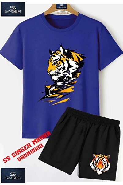 SS SİNSER Tricou cu gât rotund cu imprimeu special pentru copii „KAPLAN SAGA ...