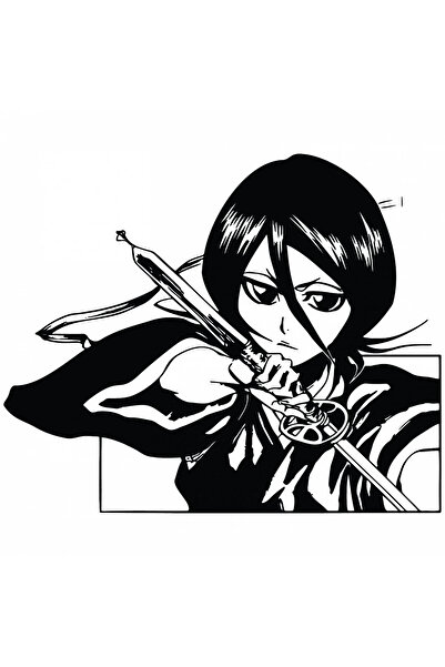 INOVATIX Set de 8 piese, autocolant Rukia Kuchiki Bleach Manga, INOVATIX®. 6 cm