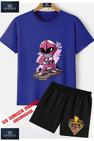 SS SİNSER Tricou cu gât rotund cu imprimeu special pentru copii „POWERRANGER ...