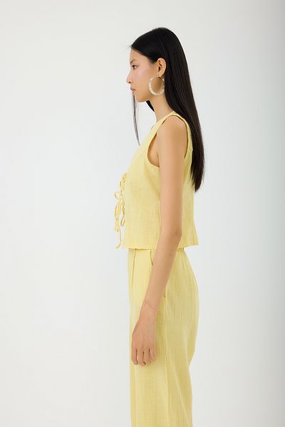 SEVİLEN Tie-Up Linen Vest
