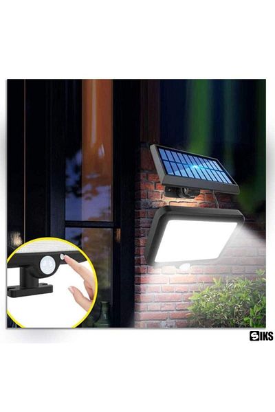 SIKS Lampă solară cu telecomandă 100 LED-uri COB, cu senzor de mișcare și lumină, baterie inclusă