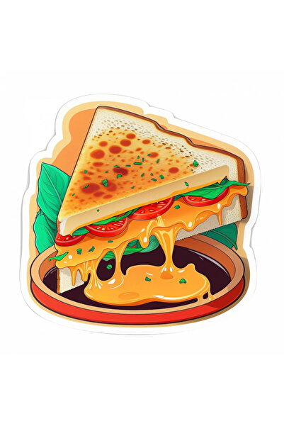 INOVATIX Set de 8 bucăți, autocolant sandwich cu brânză caldă, INOVATIX®. 6 cm