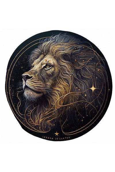 INOVATIX Set de 8 bucăți, autocolant cu simbolul zodiacal Leu, INOVATIX®. 6 cm