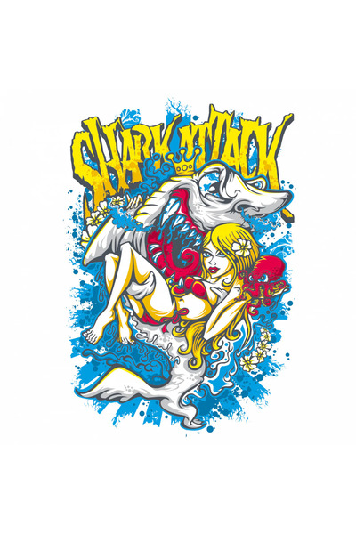 INOVATIX Set de 8 piese, autocolant Atac de rechin, INOVATIX®. 6 cm