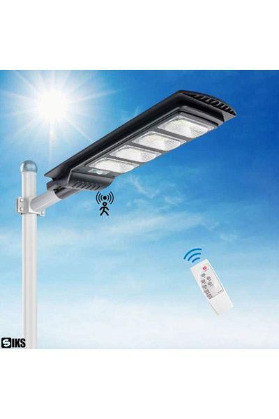 SIKS Solar Street or Garden Lamp With Built-in Solar Panel, Outdoor, 198 SMD LED, Neutral Light