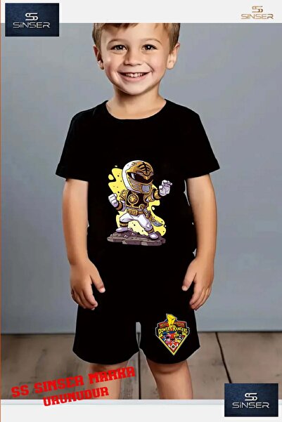 SS SİNSER Tricou cu gât rotund cu imprimeu special pentru copii „POWERRANGER ...