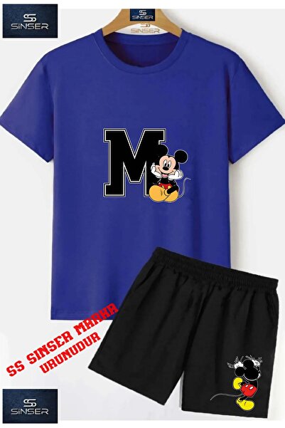 SS SİNSER Παιδικό μπλουζάκι με στάμπα "MICKEY SITTING BY YOUR SIDE" με λαιμόκ...