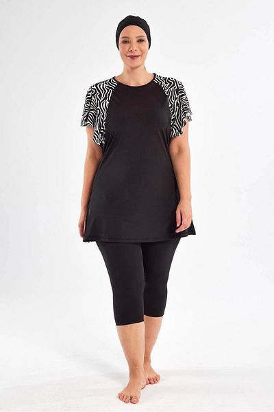 Beruflic Maresiva 2805 Coral Battal Short Sleeve Hijab Swimsuit