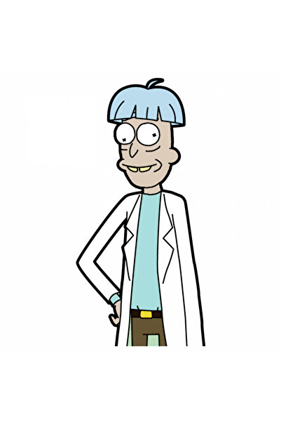 INOVATIX Set de 8 piese, autocolant Rick și Morty Rick Sanchez cu mâna pe șol...