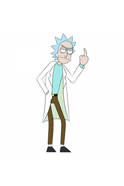 INOVATIX Set de 8 piese, autocolant cu semnul obscen Rick și Morty, INOVATIX®...