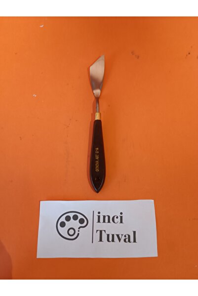 Cenova Art Özel Yan Kesik Spatula Paslanmaz Metal Ahşap Saplı