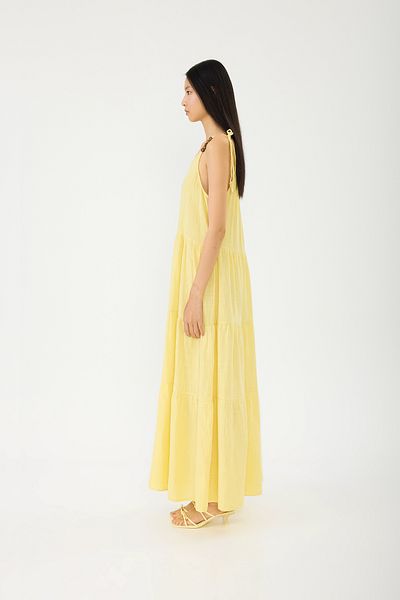 SEVİLEN Beaded Strap Linen Dress