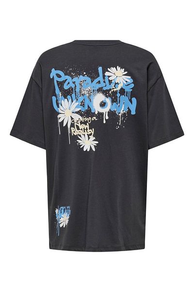 ONLY Tricou ONLMELODIE LIFE S/S GRAFFITI TOP BOX JRS pentru femei bleumarin - 15324354