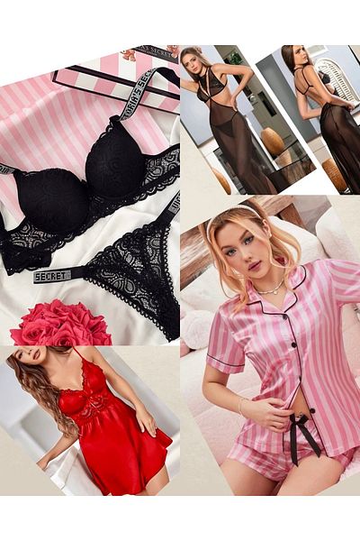 SATTENS 7 Piece Women's Dowry Set Bundle Set Nightgown Sleepwear Set Set Boxed Dowry Set